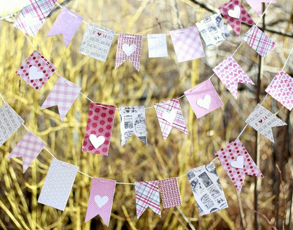 diy valentine bandeira