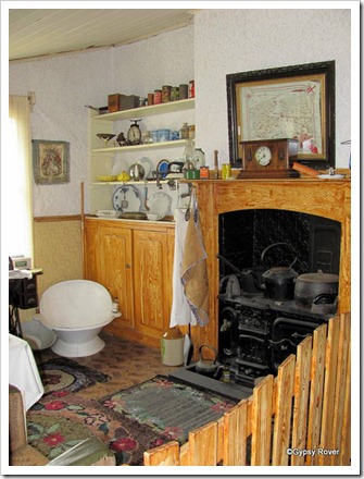 Inside an early colonial pioneer cottage at Plains Museum. No gas or electricity here.