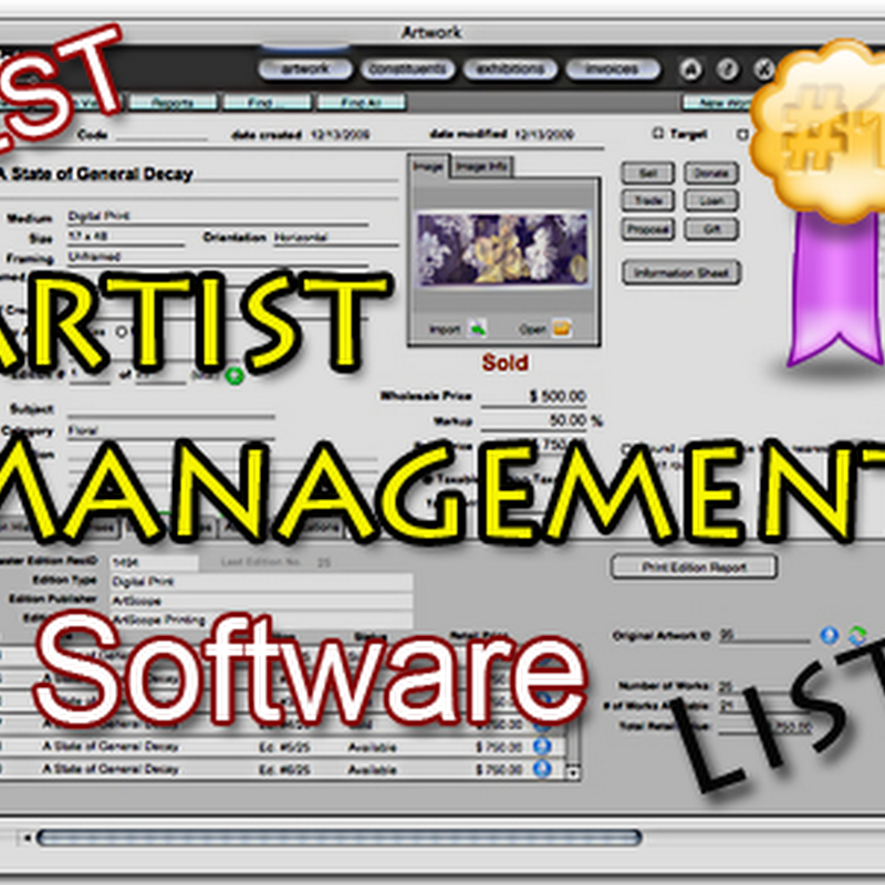 Artist Management Software for Art Tracking and Contact Lists