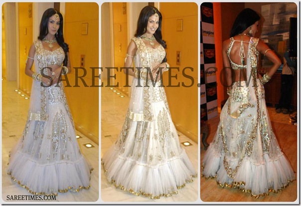 Veena_Malik_Lehenga_Style_Saree