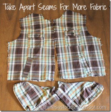 Take Apart Seams For More Fabric