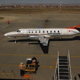 Inbound aircraft arriving at El Alto Airport