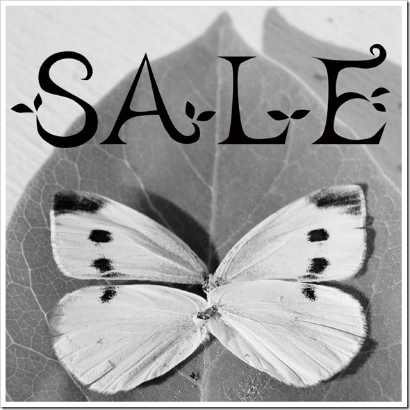 SALE WHITE BUTTERFLY LEAF LARGE