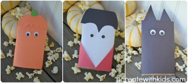 Pumpkin Vampire Cat Popcorn Favors