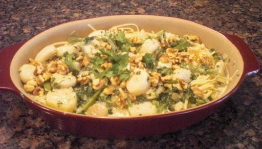 Kerry took a different spin and made the dish with scallops. Wonderful!