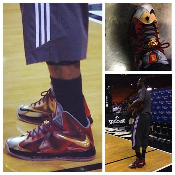 King James Wears his Nike LeBron X Iron Man Customs by Mache