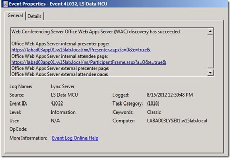 Lync 2013 - OWA - event - 41032