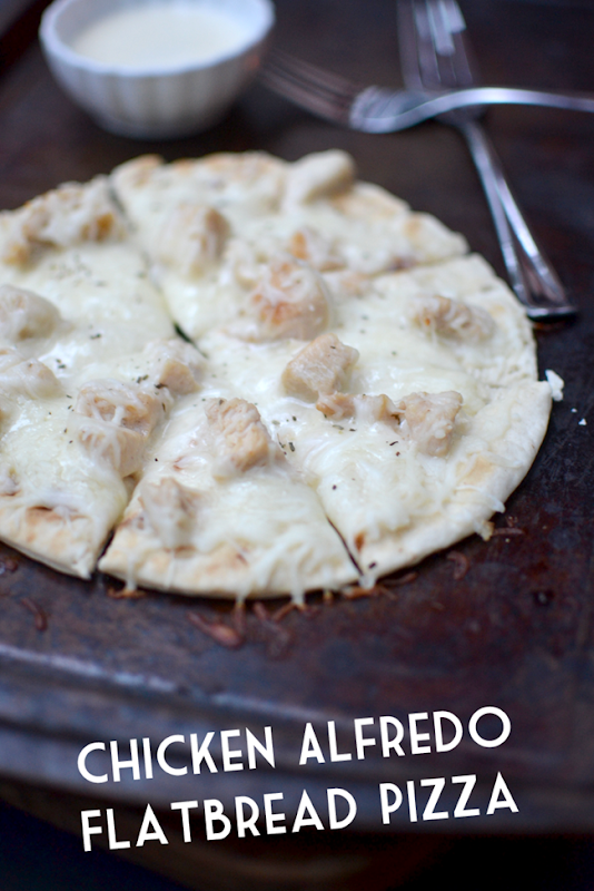 Chicken Alfedo Flatbread Pizza