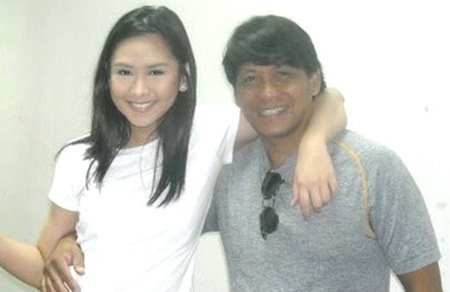 Sarah Geronimo with her Daddy Delfin