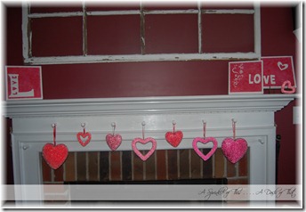 Valentine Fireplace Mantle {A Sprinkle of This . . . . A Dash of That}