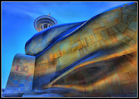 Experience Music Project building in the Seattle Center, under the Space Needle in Seattle, Washington.jpg