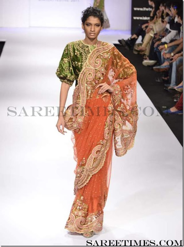 Preeti_S_Kumar_Orange_Saree
