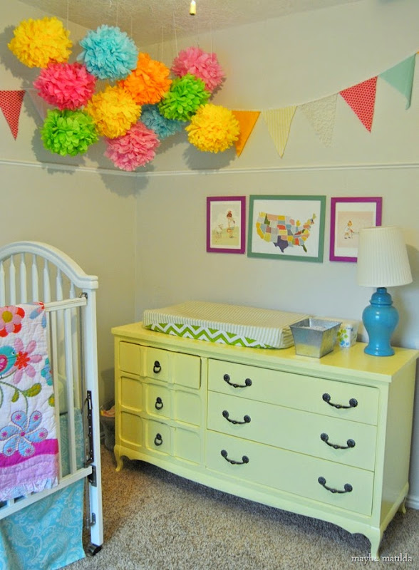 colorful baby girl bedroom
