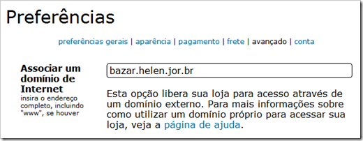 Associar um dom&iacute;nio de Internet
