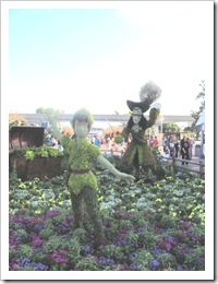 Florida vacation Epcot topiary Peter pan and Cpt hook