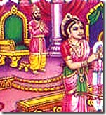 King Janaka watching daughter Sita