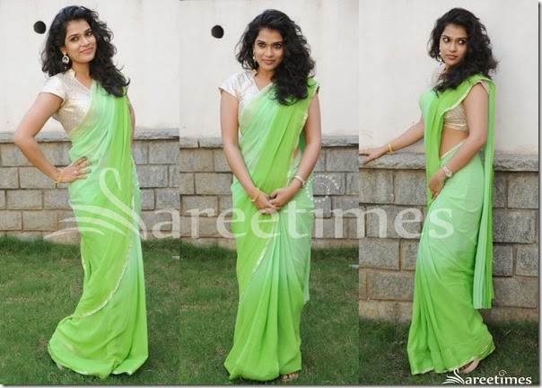 Bhargavi_Green_Georgette_Saree Bhargavi_Green_Georgette_Saree