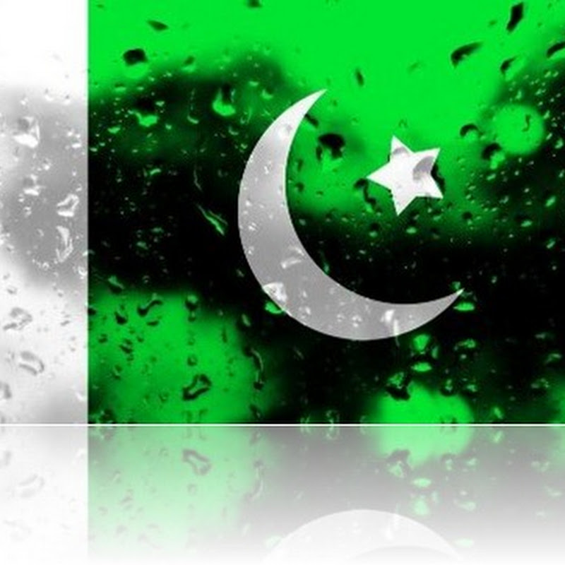After raining the view of Pakistani Flag