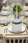 Riedel Vitis Riesling and Cabernet Wine Glasses, Philippe Deshoulieres White Plates, and Martha Stewart Collection with Wedgwood Chorale Flatware Collection were used.