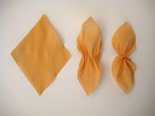 Bunch each diamond together cross-wise and twist to secure. Add a small bit of glue if needed.
