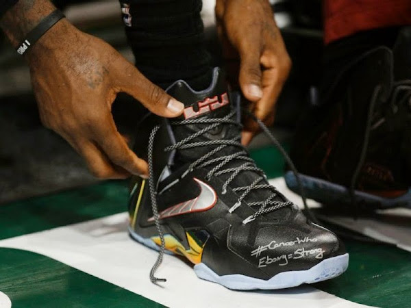 LeBronMetEbony and Wrote Her Special Message on His LeBron 11 Elite PEs