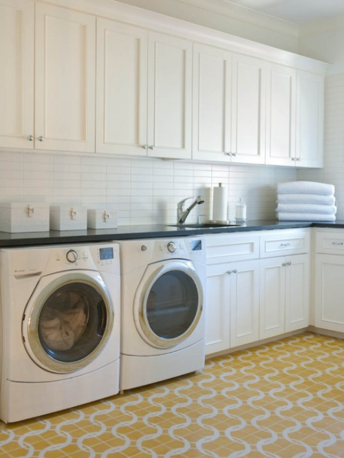 beautiful-laundry-room-white-yellow-ann-sacks-tile