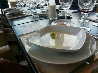 Cold almond soup.