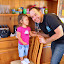 Making espresso with daddy