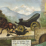 Caduta da cavallo con Monte Rosa in lontananza