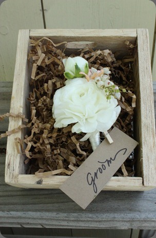 groom bout blush floral design