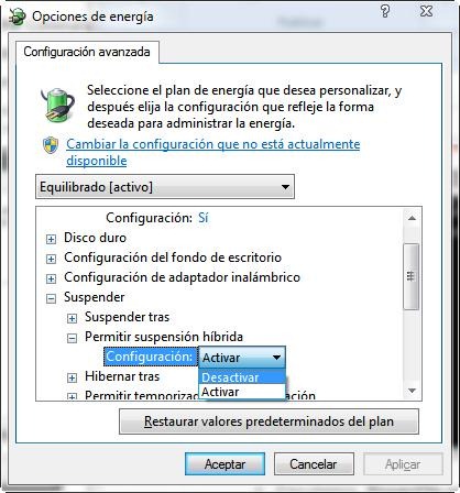 Como Quitar Hibernacion En Windows Vista