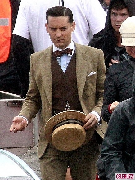 Tobey Maguire A nagy Gatsby forgatásán 01
