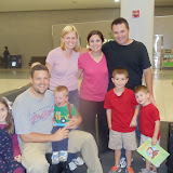 In the Philly airport...ready to embark on our great adventure! Our friends, Luke and Kelly Larkin are also adopting and brought their three kids, Kate, Will and Hudson
