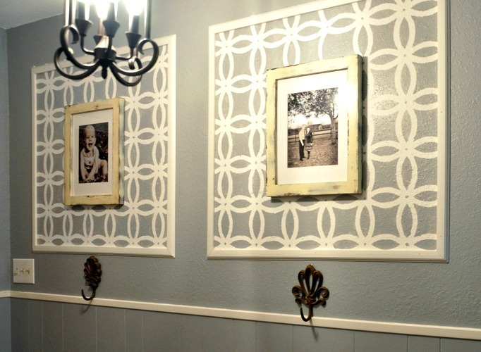 framed stencil decor