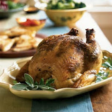 Sage Pesto-Rubbed Roast Chicken