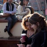 Under the direction of Hope Street Ltd, the actors from the Drama Department of the John Moores University prepare for the play soon to start on board the Zebu, moored in the dock LIF'12 -2 Searching for the Stories - Preparations