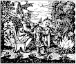 Mylius Philosophia Reformata Fig 20 A Winged Old Man Sits Warming Himself In Front Of A Fire