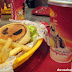 Yum! Jack Skellington burger and fries at Hong Kong Disneyland