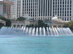 The dancing fountains at the Bellagio.