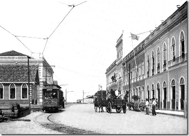 Rua do Thesouro (hoje Rua Monteiro de Souza)<br />Fonte: Álbum do Amazonas 1901-1902<br />Coleção: Jorge Herrán