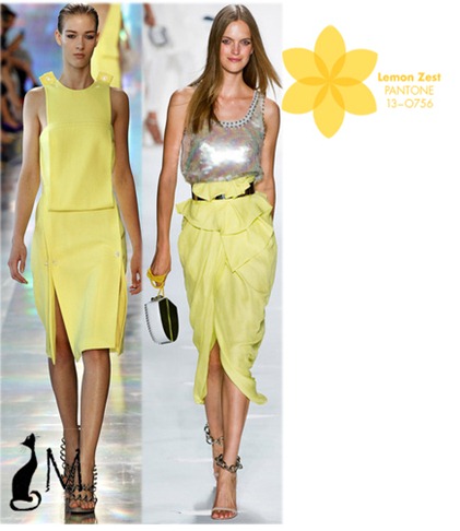 Lemon Zest pantone SS 2013 london fashion week new york fashion week diane von furstenberg christopher kane