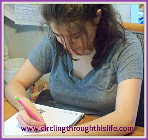 Turtlegirl completes page in Victus Study Skills System Student Workbook.