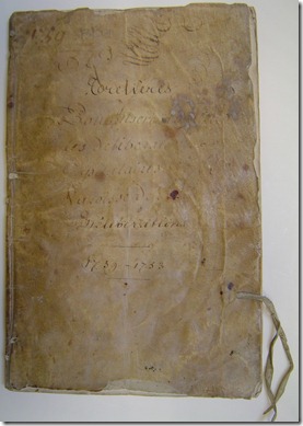 Registre des délibérations du Général de la paroisse au 18e siècle
