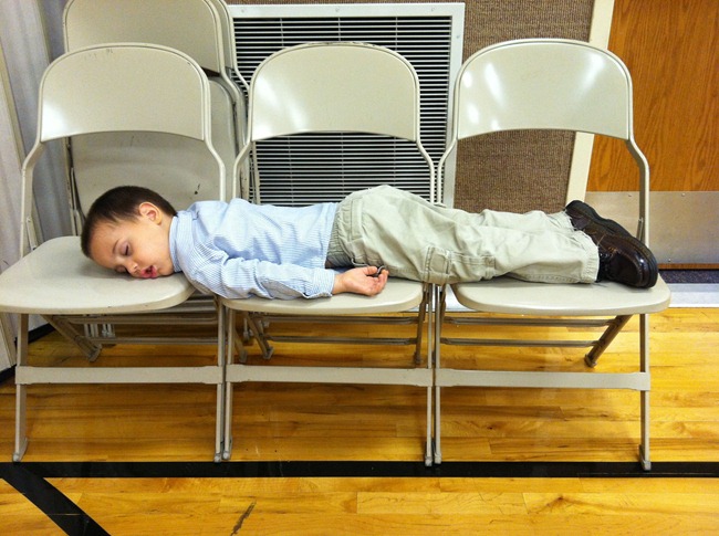 2012.04.08 Henry asleep at church