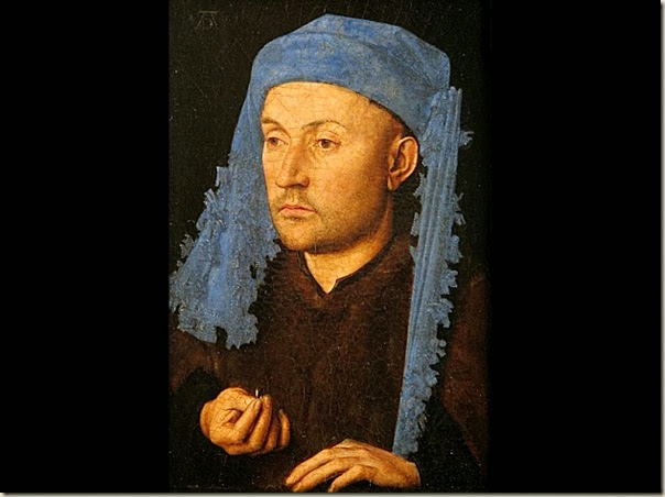 Van Eyck, Portrait au chaperon bleu Van Eyck, Portrait au chaperon bleu