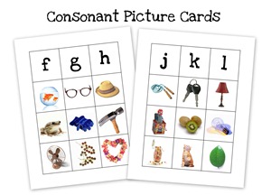 consonant card collage