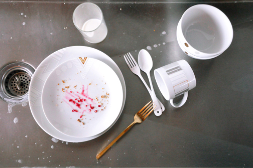 I'm not a dishes person but the subtle white-on-white geometric patterns on this set by artist Alyson Fox are cool enough to tempt me. Fox actually shot this photo herself.
 