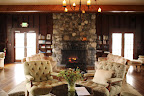 A roaring fireplace provided a great sitting area for guests inside, too.