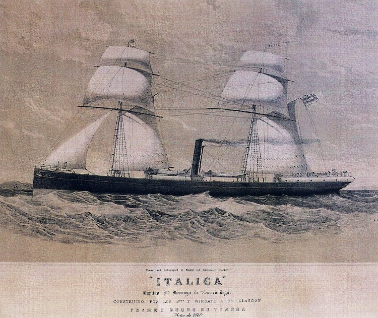 El primer ITALICA. 1860. Del libro La Naviera Ybarra.JPG