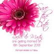 Hot Pink Gerbera - JPGS 1 Save the Date